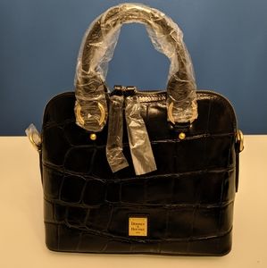 Dooney & Bourke Croco Embossed Leather Satchel